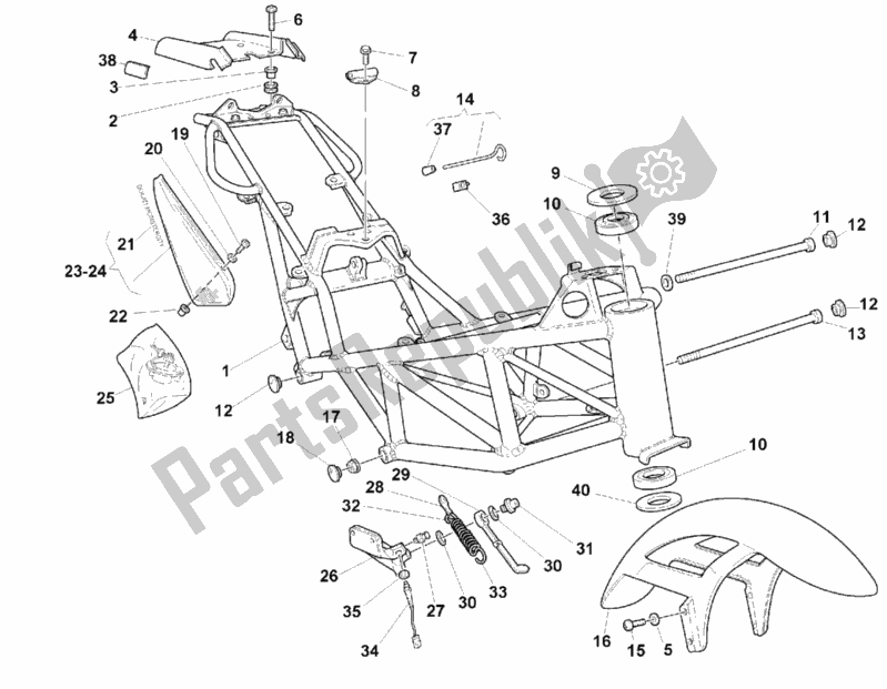 Toutes les pièces pour le Cadre du Ducati Monster 600 Dark 1999